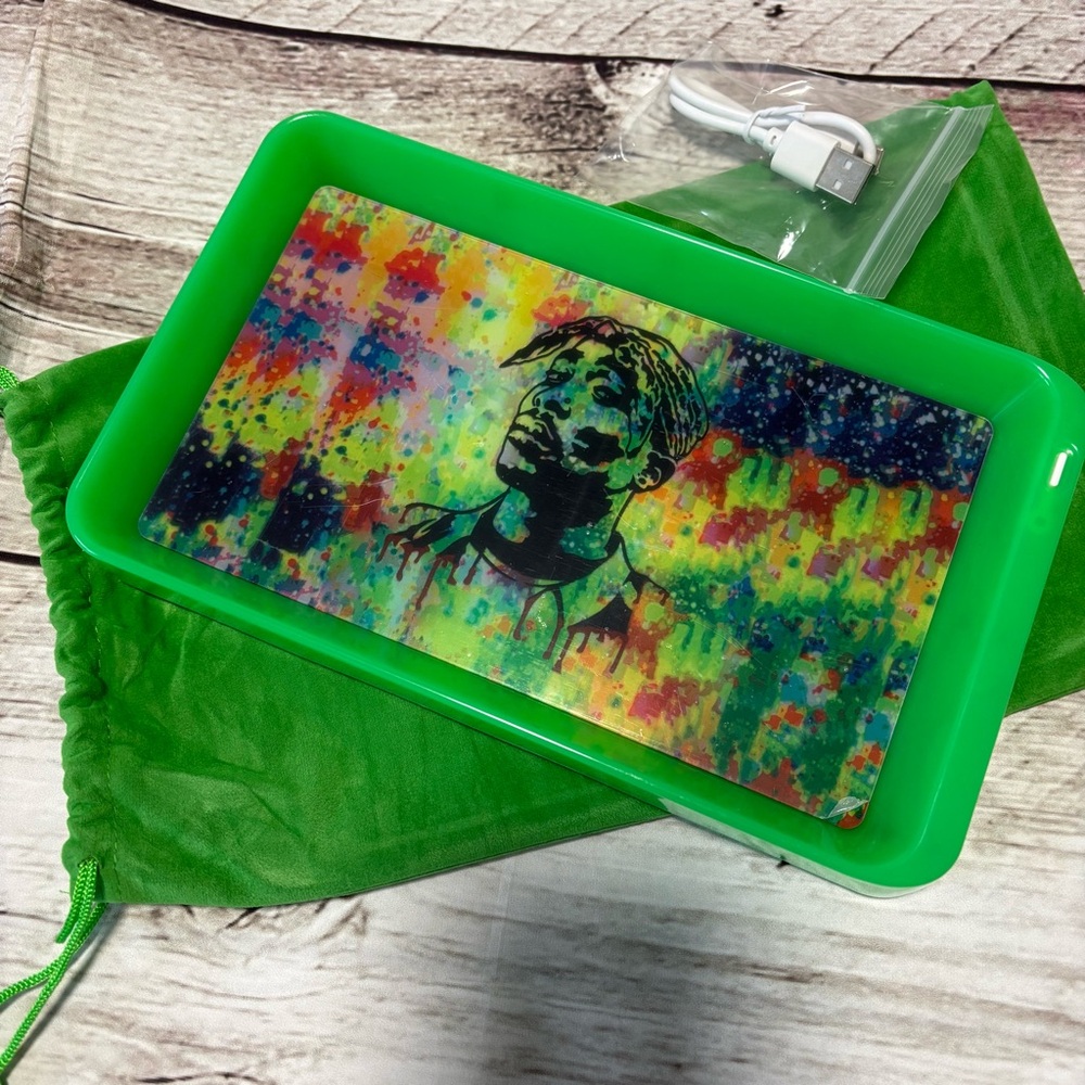 Green Tupac Color Change Rolling Tray